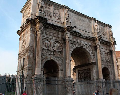 Arch of Constantine: Triumphal monument of ancient Rome.