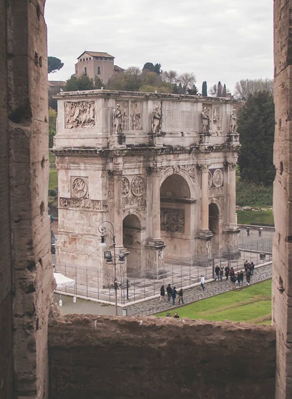 Roman triumph preserved in the Arch of Constantine.