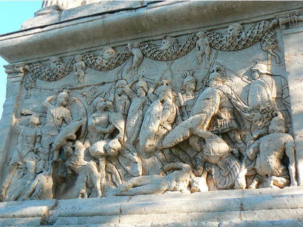Symbol of victory and power: the Arch of Constantine.