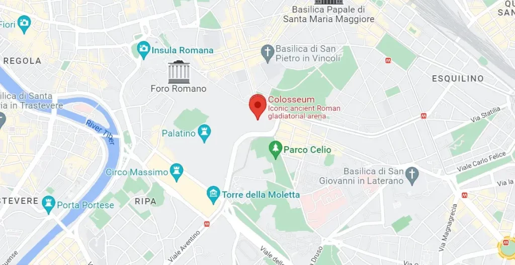 map of the colosseum location